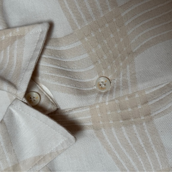 PERCIVAL Boxy Clerk Shirt in ECRU Wave, Men’s Size Large - Picture 4 of 5